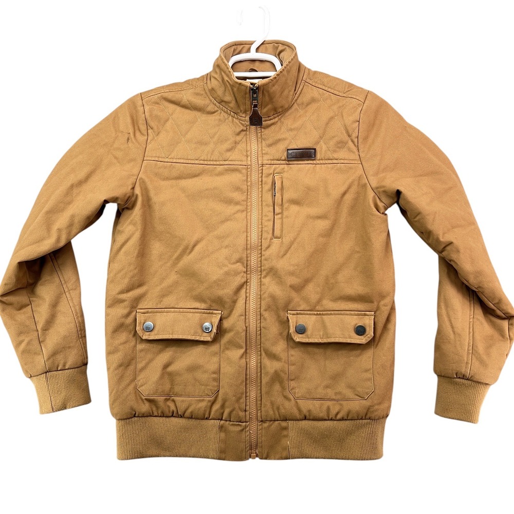 Cinch Canvas Bomber Jacket Women Small Brown Quilted Insulated MAJ9901001